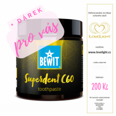 BEWIT Superdent C60 - 100 ml - Zubní pasta s obsahem aktivního uhlí a molekulou C60
