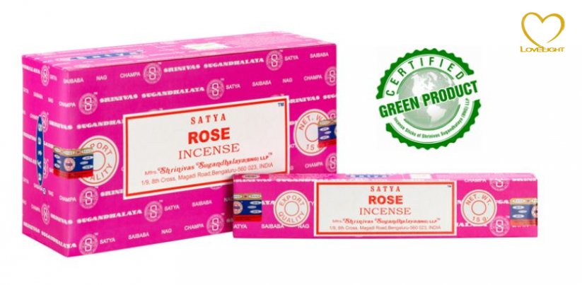 Rose - Vonné tyčinky Satya (Indie) - balení 15 g