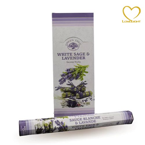 White Sage and Lavender - Vonné tyčinky GreenTree - Holandsko/Indie - balení 20 ks