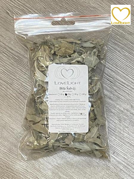 Šalvěj Bílá (Kalifornie), LISTY 20 g