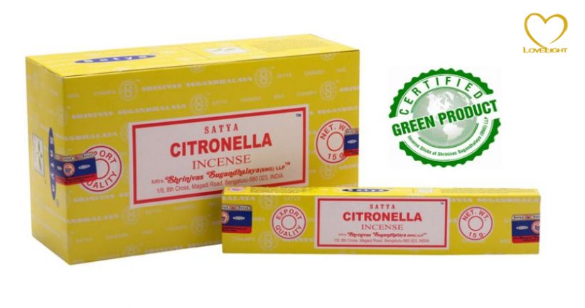 Citronella - Vonné tyčinky Satya (Indie) - balení 15 g