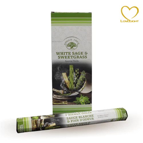 White Sage and Sweetgrass - Vonné tyčinky GreenTree - Holandsko/Indie - balení 20 ks