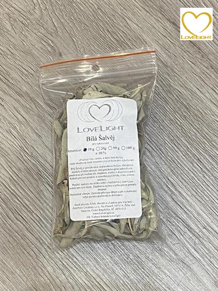 Šalvěj Bílá (Kalifornie), LISTY 10 g