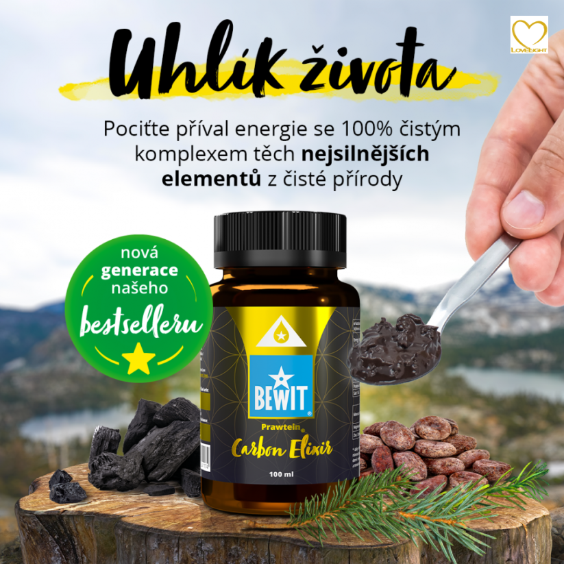 BEWIT PRAWTEIN CARBON ELIXIR (dříve C60) + POUKAZ 250 Kč