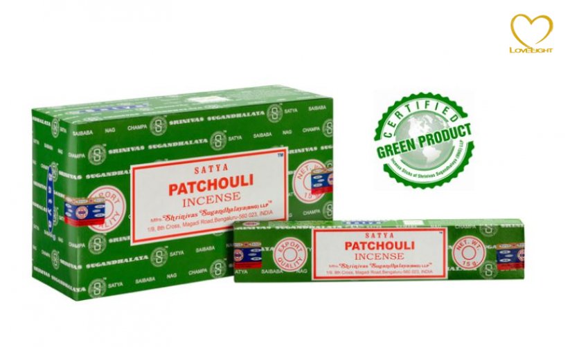 Patchouli - Vonné tyčinky Satya (Indie) - balení 15 g